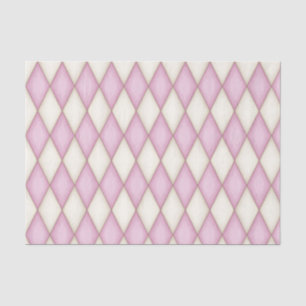 Papel De Seda Diamante Rosa Cheque Princesa de Fairytalhe Mediev
