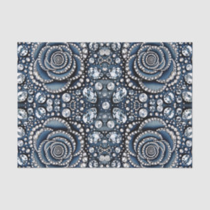 Papel De Seda Diamante Rosa e Brilho Glam Denim Jóias