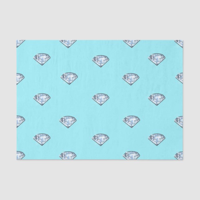 Papel De Seda Diamantes brilhantes chiques elegantes femininos (Frente )