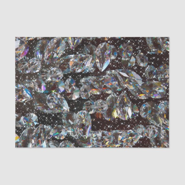 Papel De Seda Diamond Glitter Sparkle Elegant (Frente )