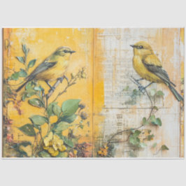 Papel De Seda Diário de Lixo Amarelo Sunny