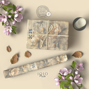Papel De Seda Diário Vintage Floral Lixo 2025