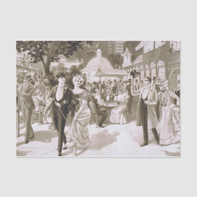 Papel De Seda Dias do Victorian do T (Frente )