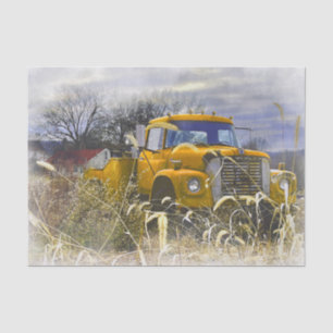 Papel De Seda Dias Passados, Amarelo Sol Rusty Caminhonete Vinta