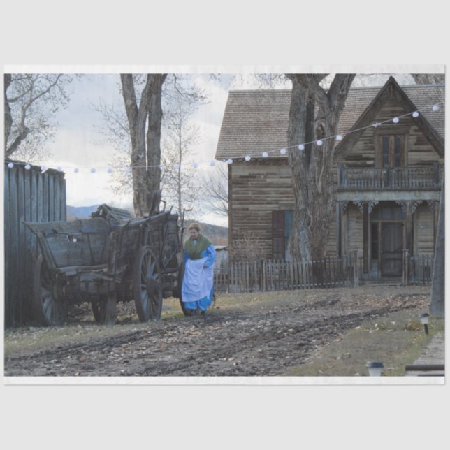 Papel De Seda Dias Velhos Ocidentais (Frente )