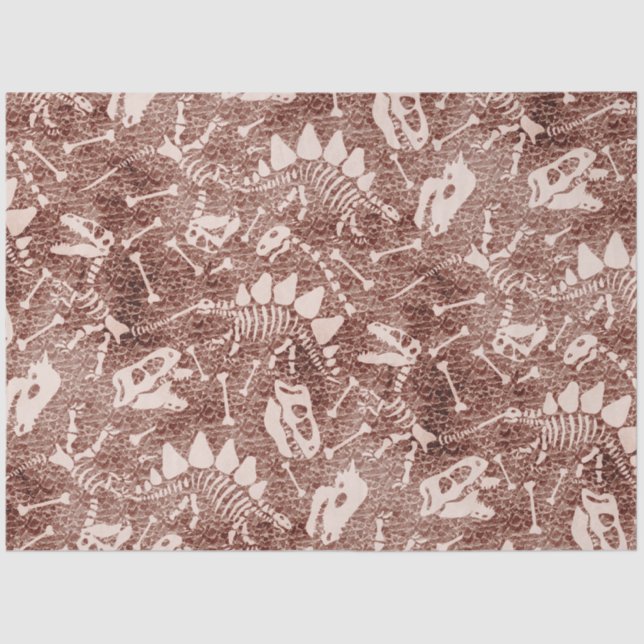 Papel De Seda Dino Dig Sbones Brown (Frente )