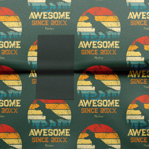 Papel De Seda Dinossaur Birthday Boy Incrível Desde o Nascimento