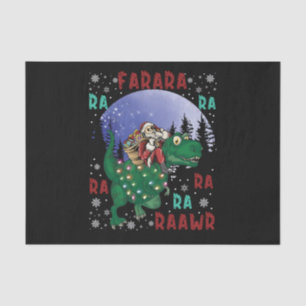 Papel De Seda Dinossauro Natal Papai Noel