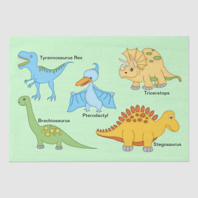 Papel De Seda Dinossauros (Frente )