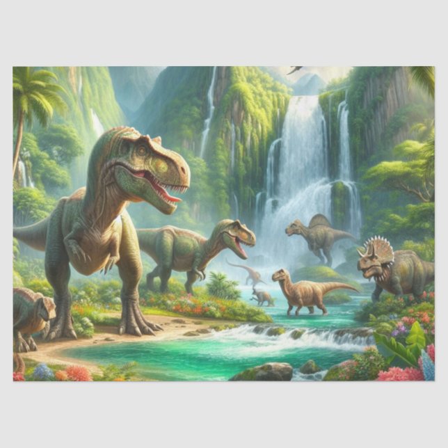 Papel De Seda Dinossauros em Jungle Kid's (Frente )