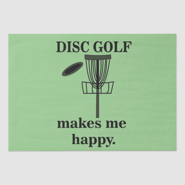 Papel De Seda Disc Golf Me Faz Feliz Disc Golf (Frente )