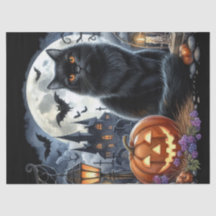 Disco de Gato Negro de Halloween Spooky