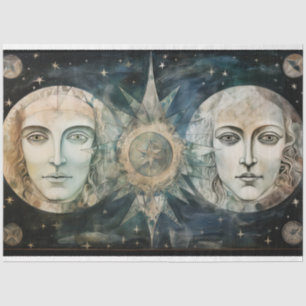 Papel De Seda Discussão de Arte Celestial da Noite Primitiva dos