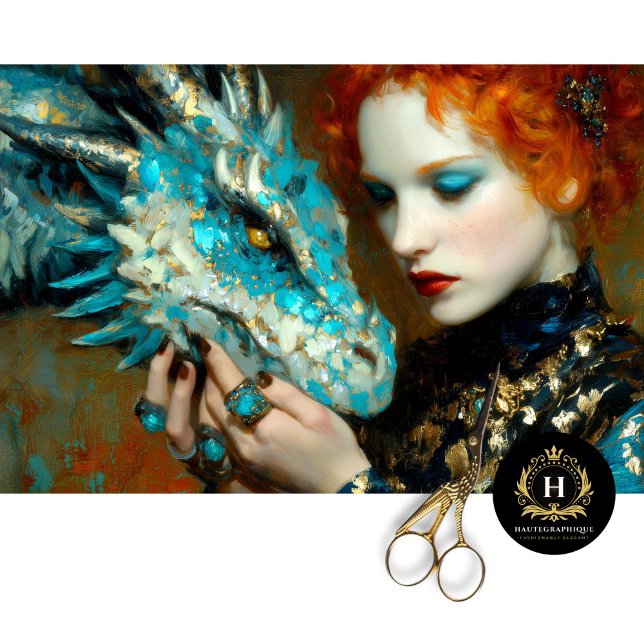 Papel De Seda Discussão de Fantasia do Dragão Azul e Dourado (Criador carregado)