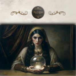 Papel De Seda Discussão do Fortune Teller Crystal Ball