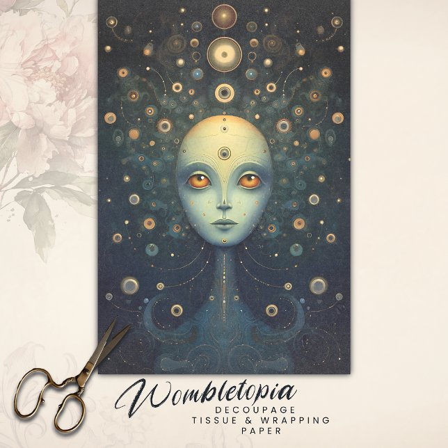 Papel De Seda Discussão Fantástica de Deusa Dourada Cósmica Whim (Criador carregado)