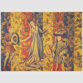 Papel De Seda Discussão Vermelha Vermelha Medieval Chinoiserie I