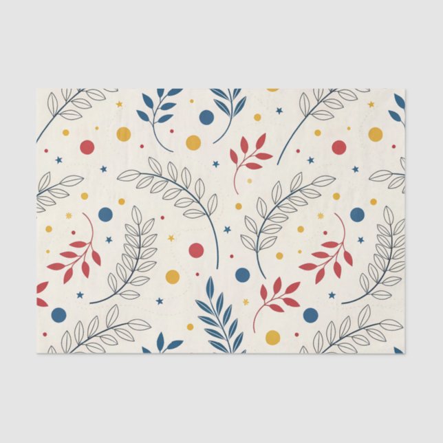 Papel De Seda Diseño floral (Frente )