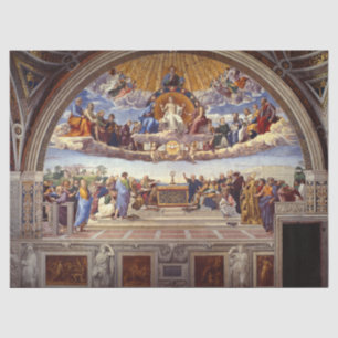 Papel De Seda Disputação do Sacramento Sagrado por Raphael