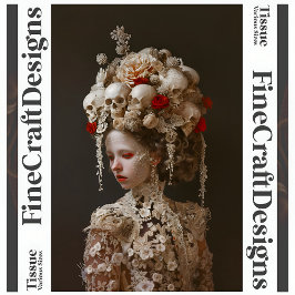 Papel De Seda Dissociação Avant-Garde Gótica Elegante Bride A7L