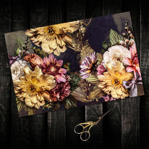 Papel De Seda Dissociação Botânica de Textura Russa Vintage