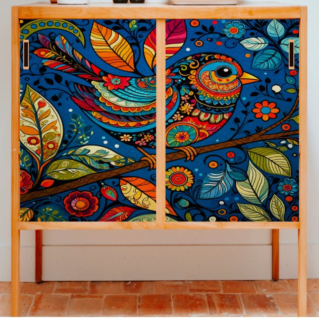 Papel De Seda Dissociação Colorida de Pássaros (Criador carregado)