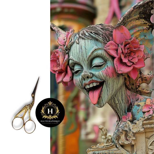 Papel De Seda Dissociação da Coroa Floral do Gárgula Gótica (Criador carregado)