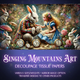 Papel De Seda Dissociação da Floresta da Terra Maravilha de Alic