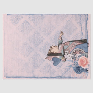 Papel De Seda Dissociação da Rainha dos Corações, Rosa e Azul