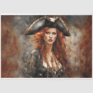 Papel De Seda Dissociação da Rainha Pirata Ruiva