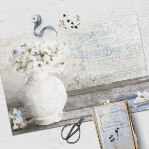 Papel De Seda Dissociação da Vida Estática Floral Russa e da