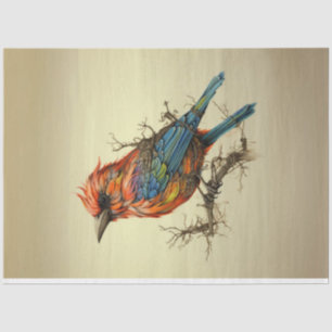 Papel De Seda Dissociação de aves de pop de arte, de cor vibrant