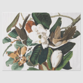 Papel De Seda Dissociação de Aves Vintage e Flores