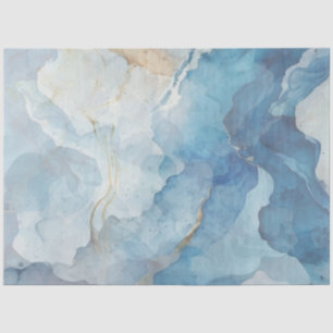 Papel De Seda Dissociação de Azul Celestial Artístico Celestial