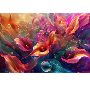 Papel De Seda Dissociação de bolhas translúcidas de Calla Lillie