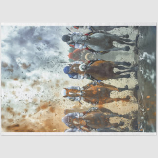 Papel De Seda Dissociação de Corridas de Cavalos Vintage