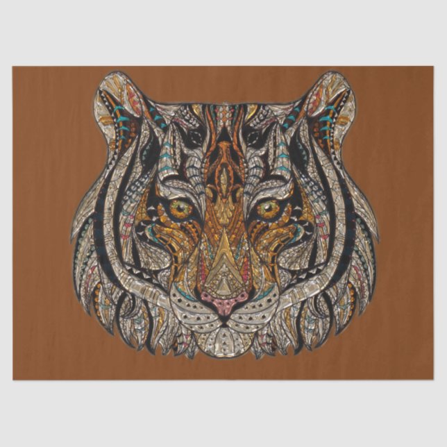 Papel De Seda Dissociação de Design Tiger (Frente )