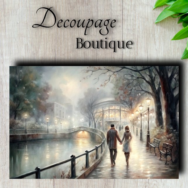 Papel De Seda Dissociação de Encontro de Crepúsculo (Twilight Rendezvous Decoupage Tissue Paper)