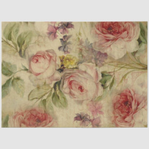 Papel De Seda Dissociação de Ephemera do Script de Buquê Floral