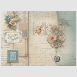 Papel De Seda Dissociação de Ephemera, Verdinho Azul Cor-de-Rosa