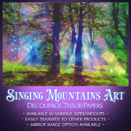 Papel De Seda Dissociação de Florestas Mágicas em Árvores Arco-Í