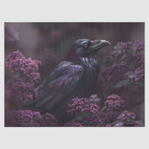 Papel De Seda Dissociação de Folhagem Raven Roxosa Gótica