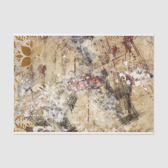 Papel De Seda Dissociação de Fundo de Colagem de Arte (Frente )