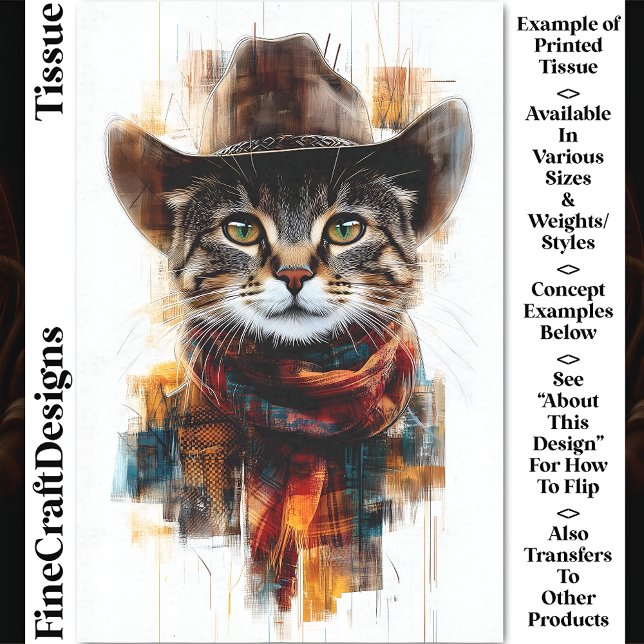 Papel De Seda Dissociação de Gato de Cowboy Oeste Selvagem, Chap (Criador carregado)