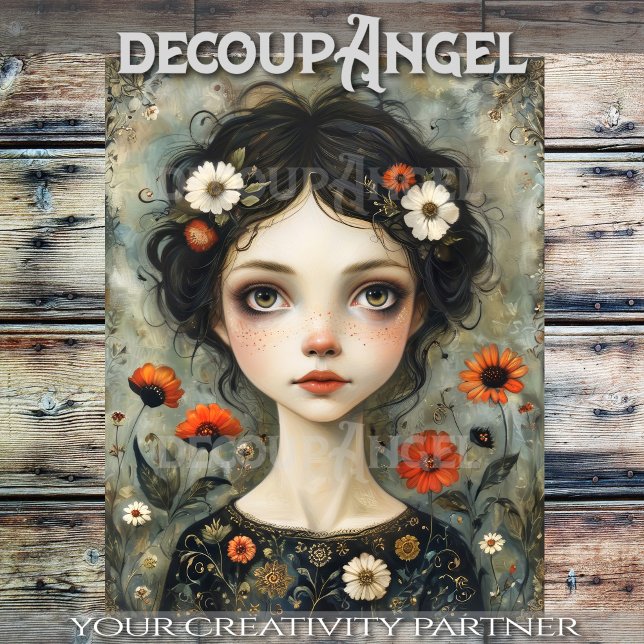 Papel De Seda Dissociação de Girinas e Flores Selvagens (Criador carregado)