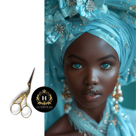 Papel De Seda Dissociação de Headdress de Cristal Azul Turquoise