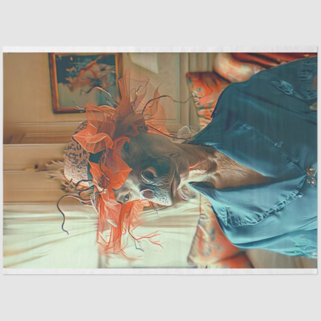 Papel De Seda Dissociação de Hippo Flamboant Whimsical (Frente )