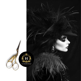 Papel De Seda Dissociação de Moda Branca e Preta Avant-Garde