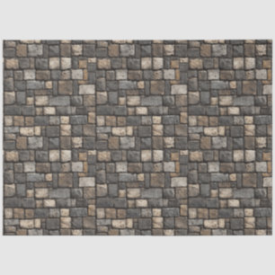 Papel De Seda Dissociação de Padrão Cobblestone