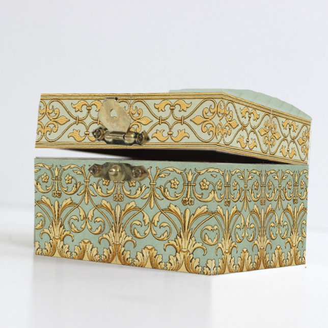 Papel De Seda Dissociação de padrão floral do Ornamentado azul-D (Criador carregado)